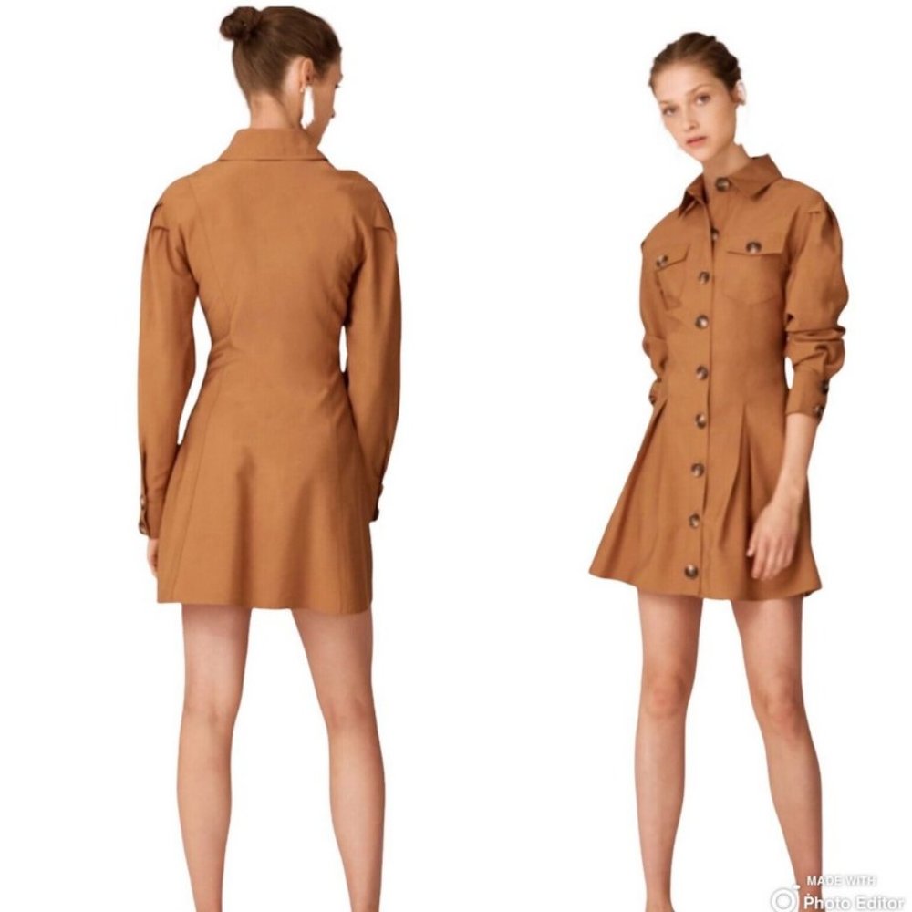 C/MEO Collective women’s No Lies Button Up Shirt Dress